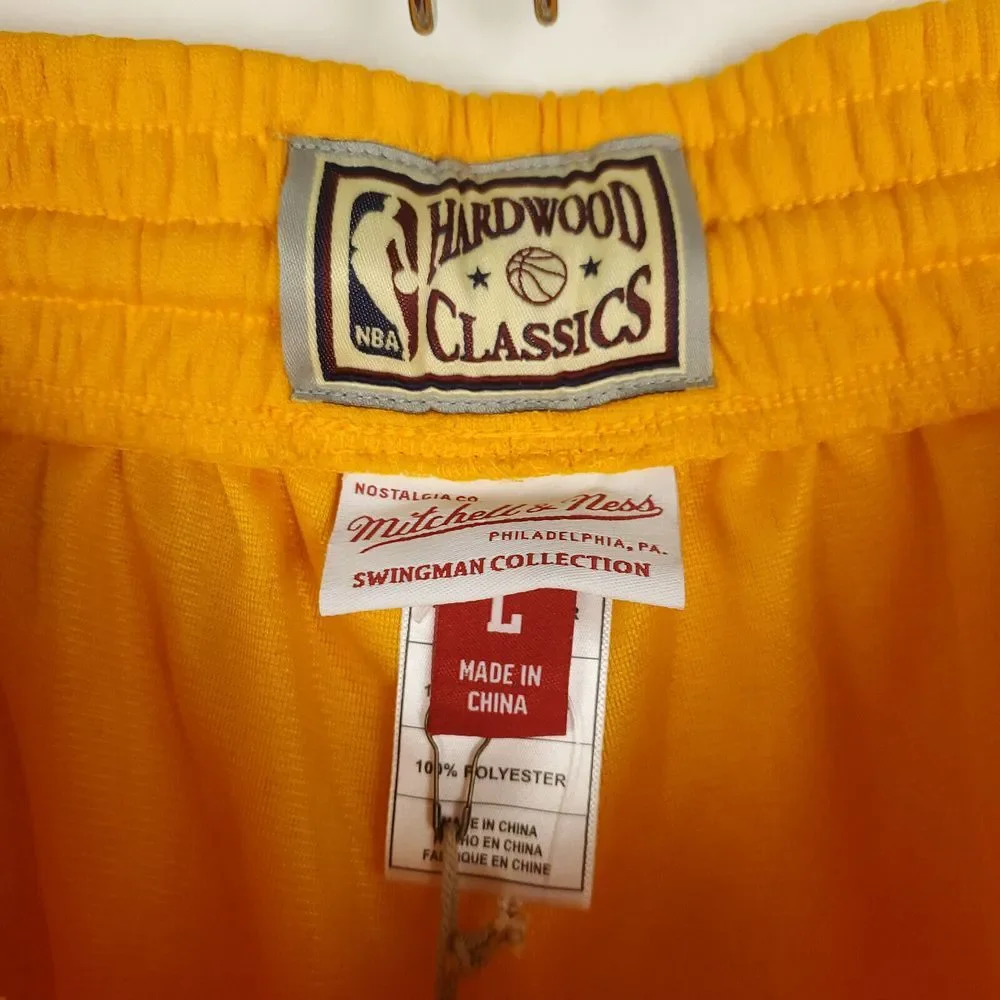 1972 NBA All-Star West Mitchell &‎ Ness Large Jersey Shorts Yellow Purple NWT